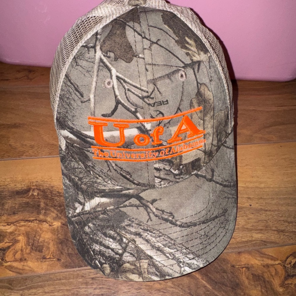 The Game Trucker Hat Mens OSFA Camo Excellent Alabama U of A Snapback Mesh Cap